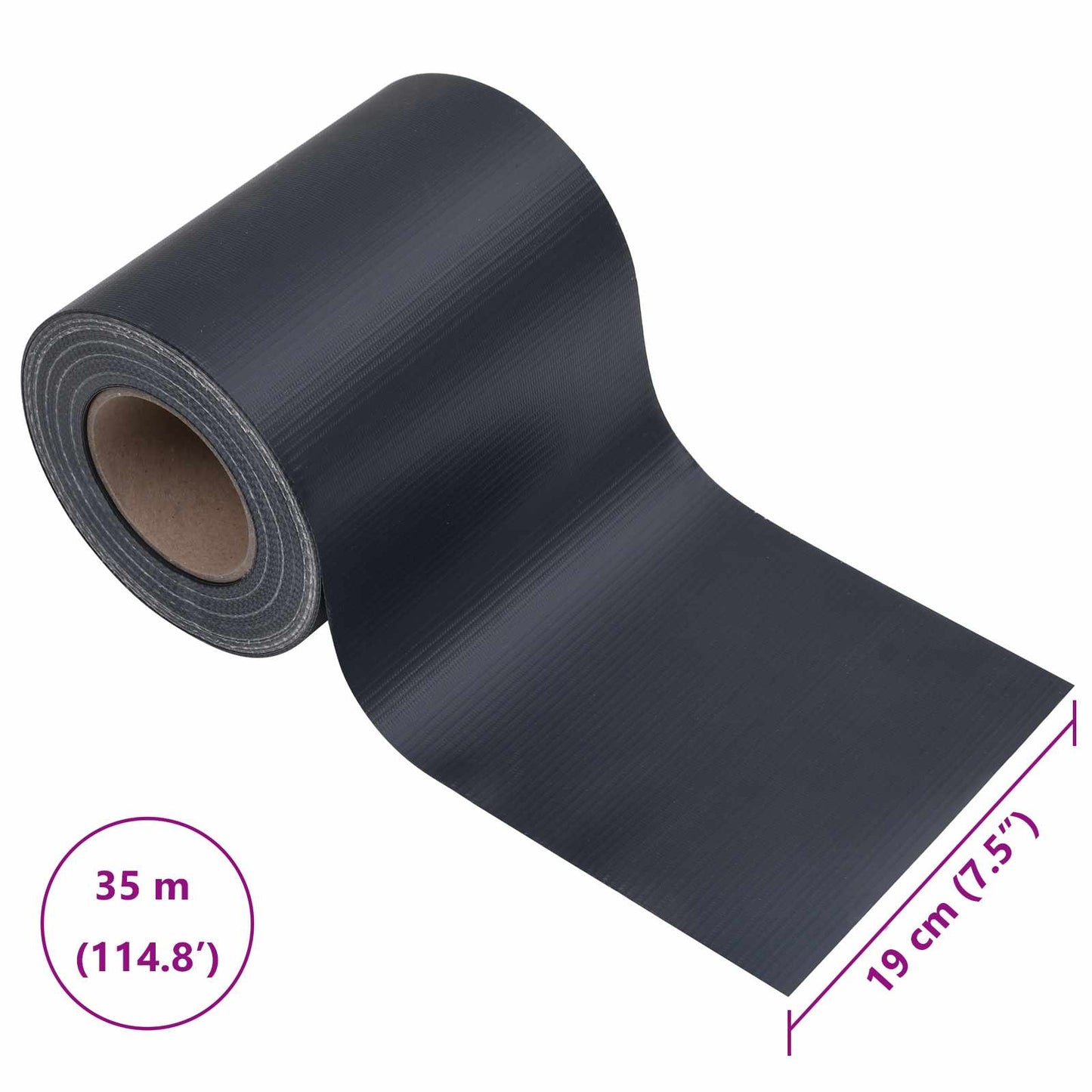 Garden Privacy Screens 2 pcs Dark Grey 35 x 0.19 m PVC