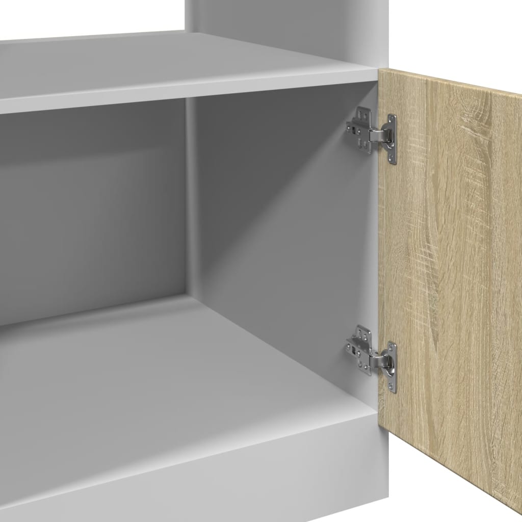 Microwave Cabinet "Lyon" Sonoma Oak 60x57x207 cm Engineered Wood