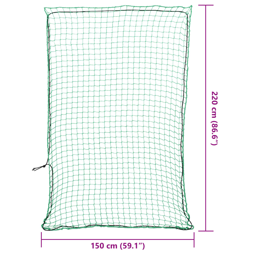 Trailer Net with Elastic Rope Green 2,2x1,5 m PP