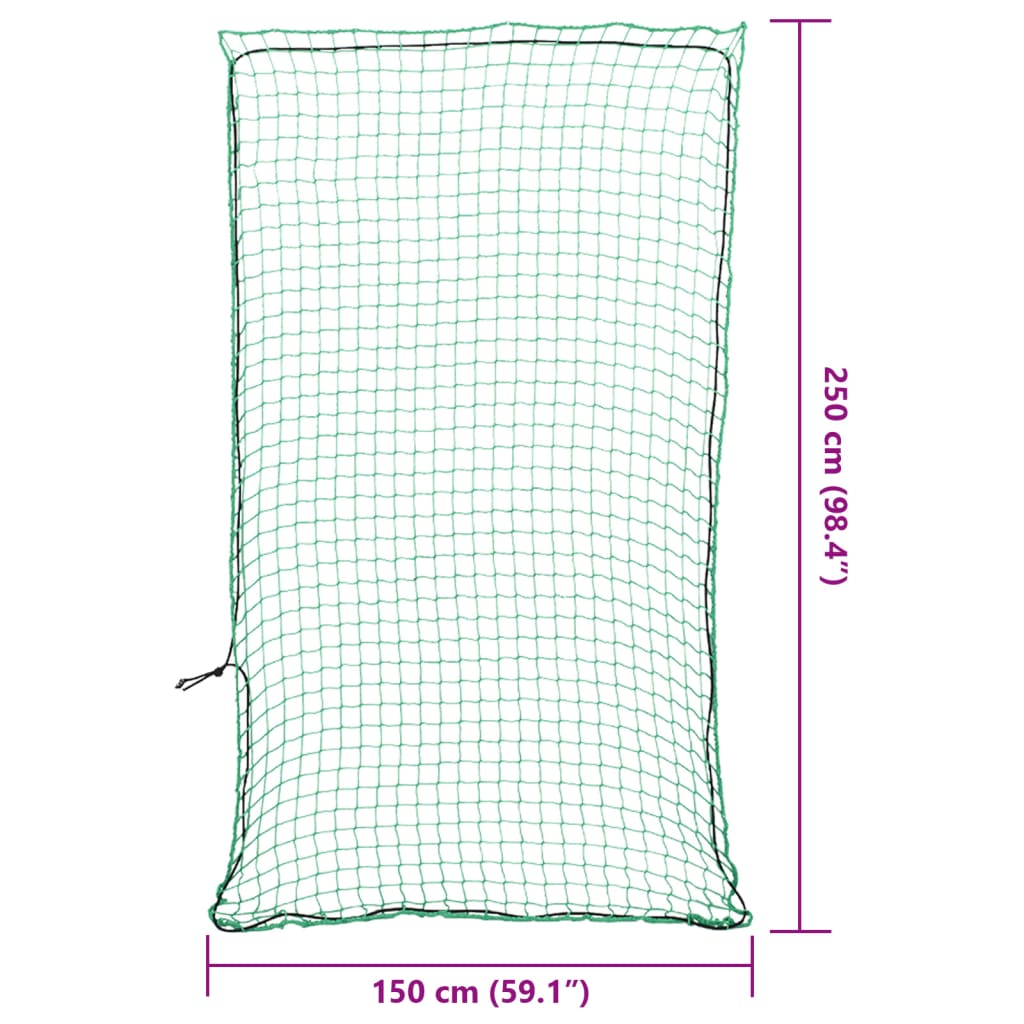Trailer Net with Elastic Rope Green 2,5x1,5 m PP