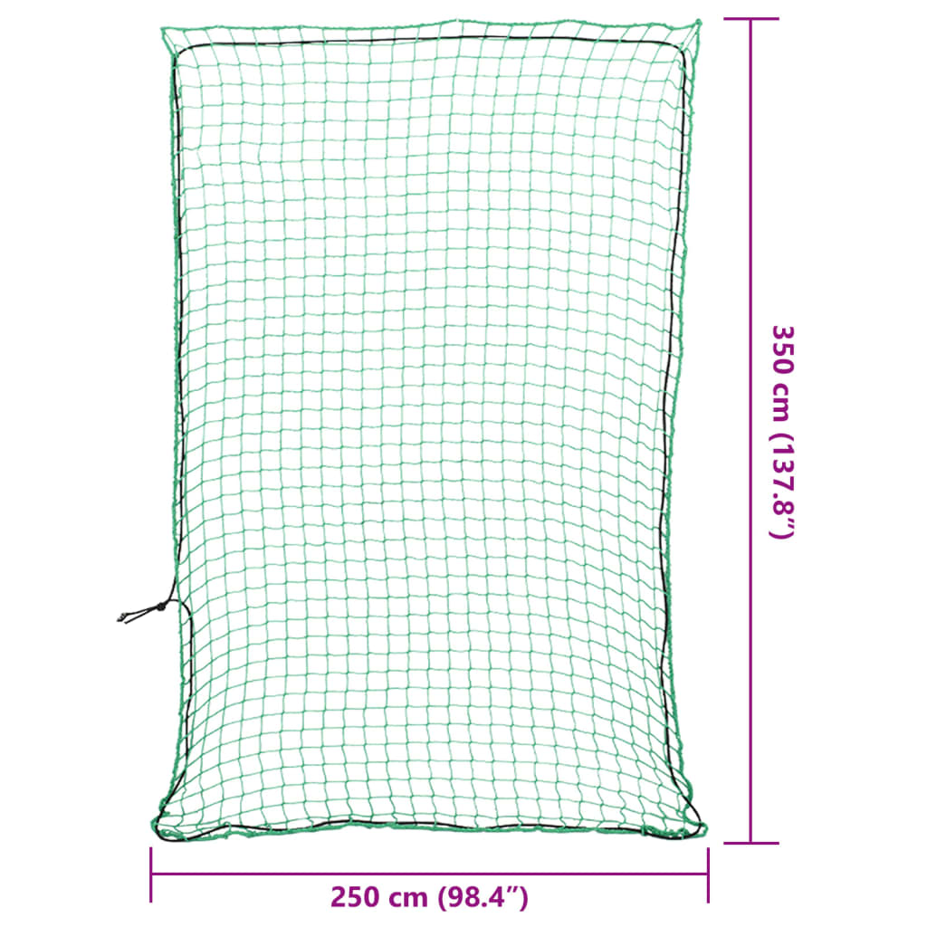 Trailer Net with Elastic Rope Green 3,5x2,5 m PP