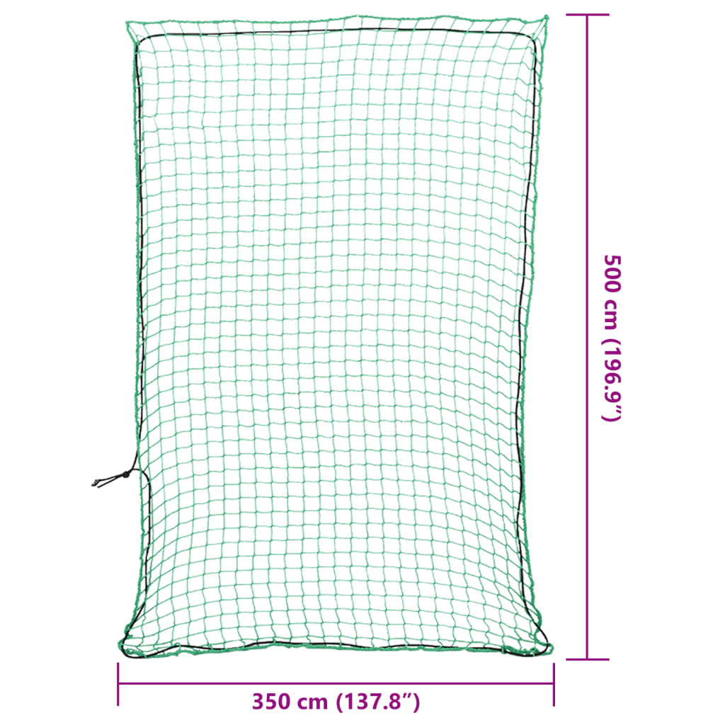 Trailer Net with Elastic Rope Green 5x3,5 m PP
