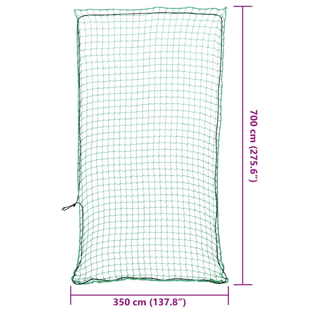 vidaXL Trailer Net with Elastic Rope Green 7x3.5 m PP