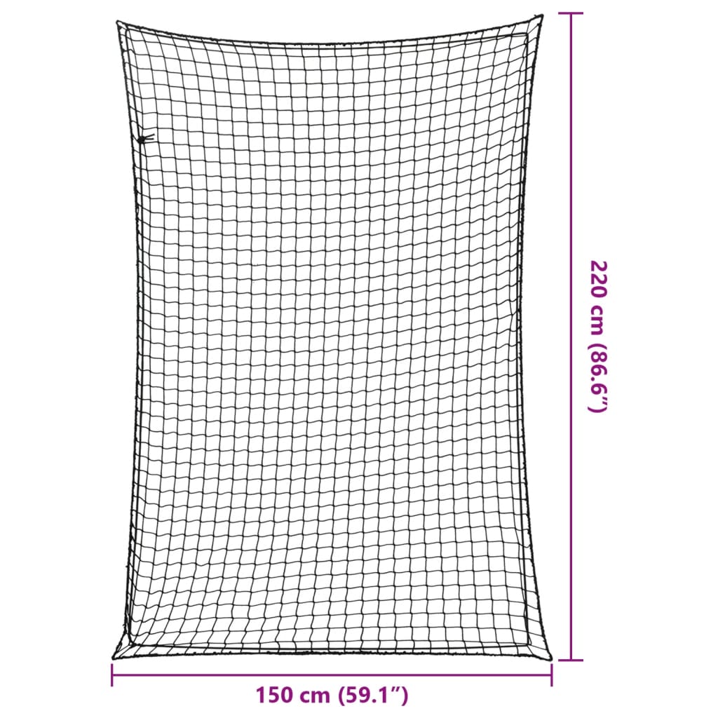 Trailer Net with Elastic Rope Black 2,2x1,5 m PP