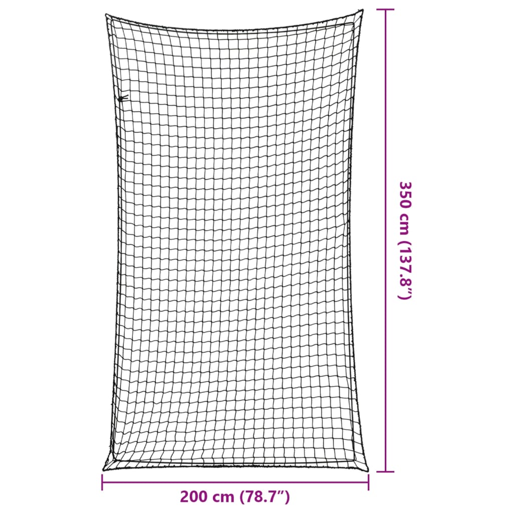 Trailer Net with Elastic Rope Black 3,5x2 m PP