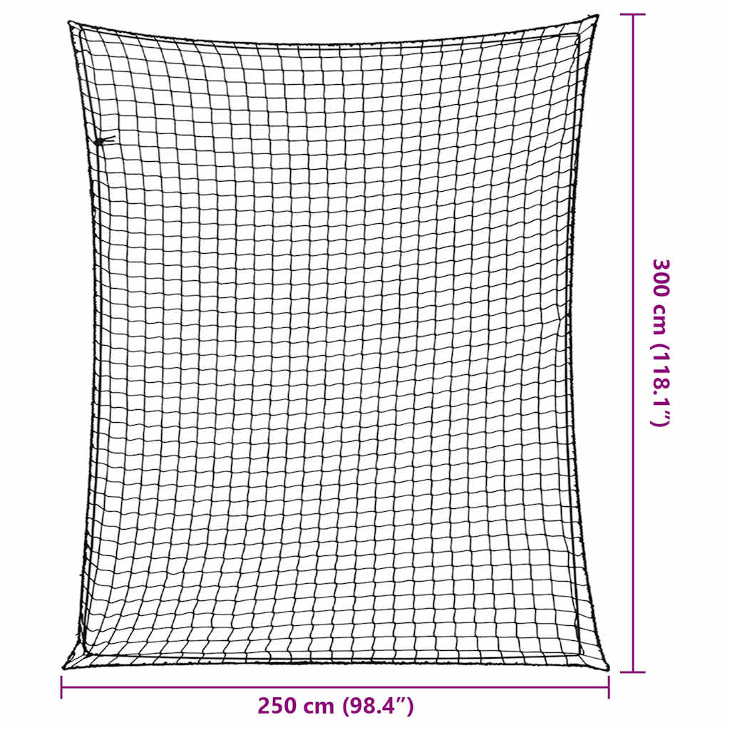 Trailer Net with Elastic Rope Black 3x2,5 m PP