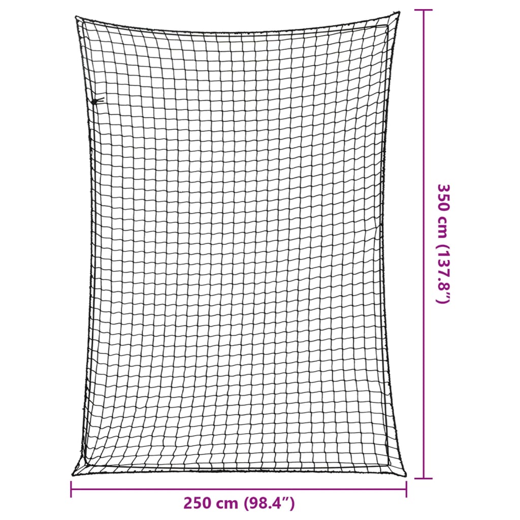 Trailer Net with Elastic Rope Black 3,5x2,5 m PP