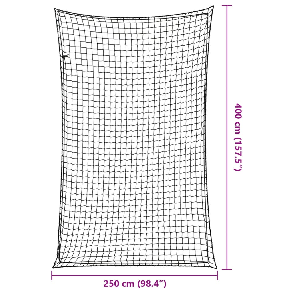 Trailer Net with Elastic Rope Black 4x2,5 m PP