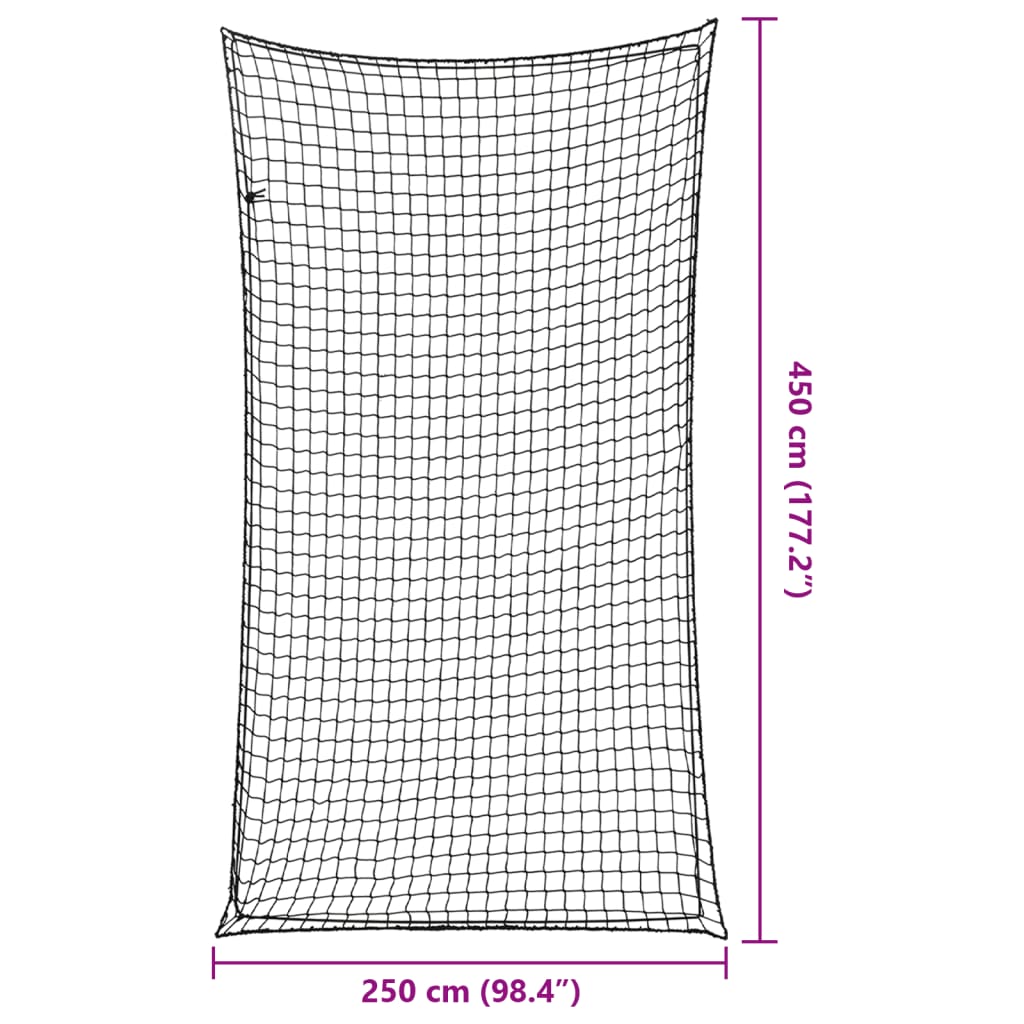Trailer Net with Elastic Rope Black 4,5x2,5 m PP