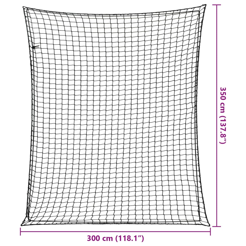 Trailer Net with Elastic Rope Black 3,5x3 m PP