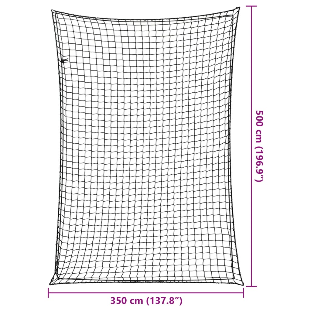 Trailer Net with Elastic Rope Black 5x3,5 m PP