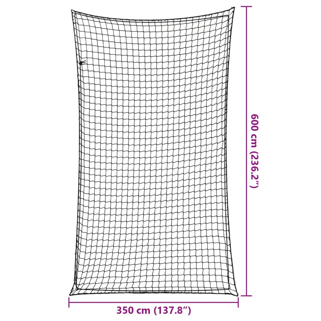 Trailer Net with Elastic Rope Black 6x3,5 m PP