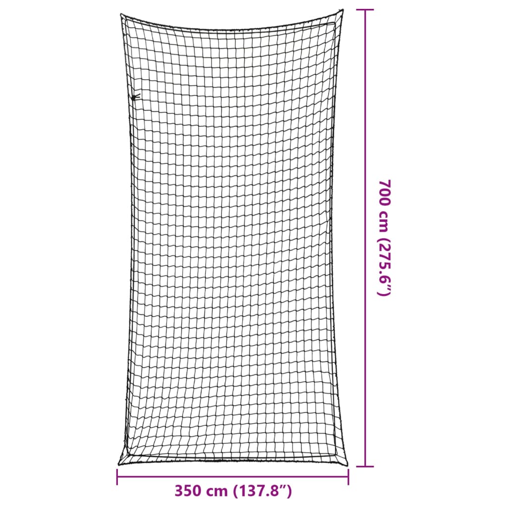 Trailer Net with Elastic Rope Black 7x3,5 m PP