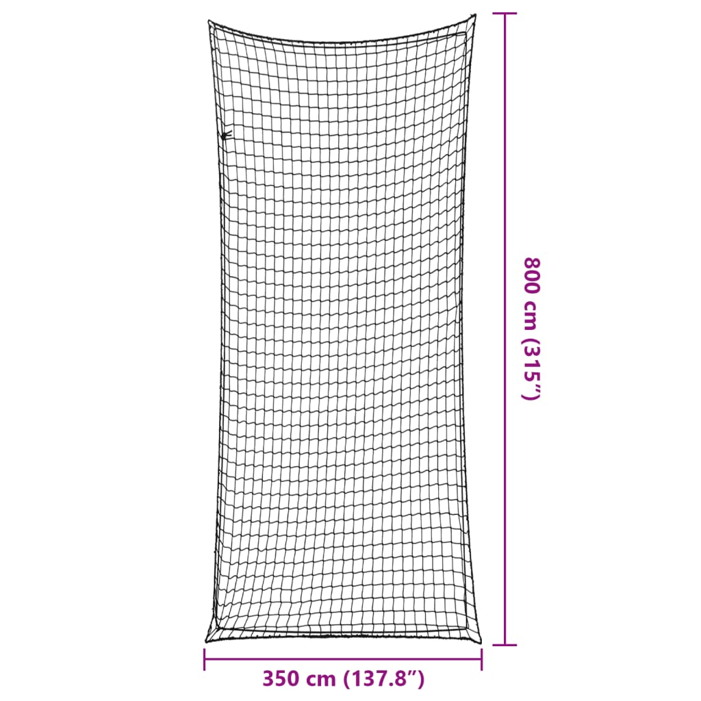 Trailer Net with Elastic Rope Black 8x3,5 m PP