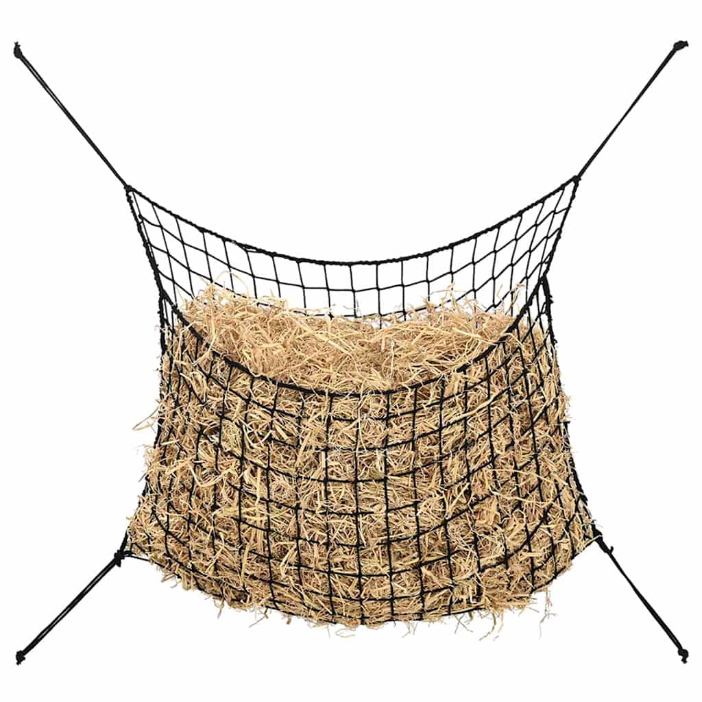 Hay Nets 2 pcs Rectangular Black 150x90 cm PP