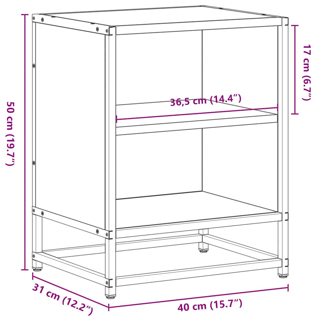 Bedside Cabinets 2 pcs Brown Oak 40x31x50 cm