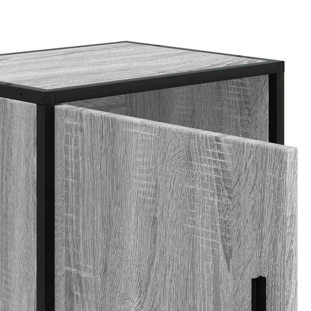 vidaXL Bedside Cabinets 2 pcs Grey Sonoma 40x31x50 cm Engineered Wood and Metal