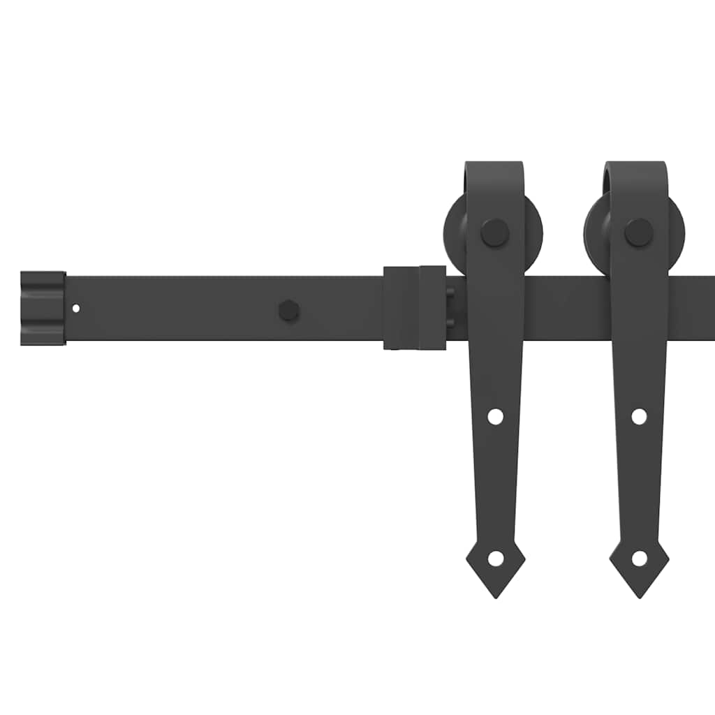 Sliding Door Hardware Kit 213,5 cm Steel Black