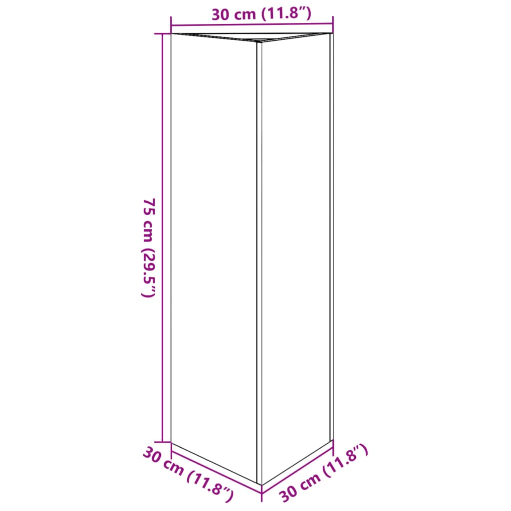 Garden Planter Triangular 30x26x75 cm Stainless Steel