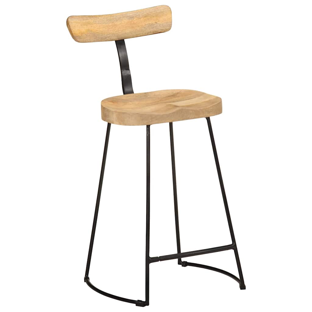 vidaXL Bar Stools 2 pcs 49x43x88 cm Solid Wood Mango