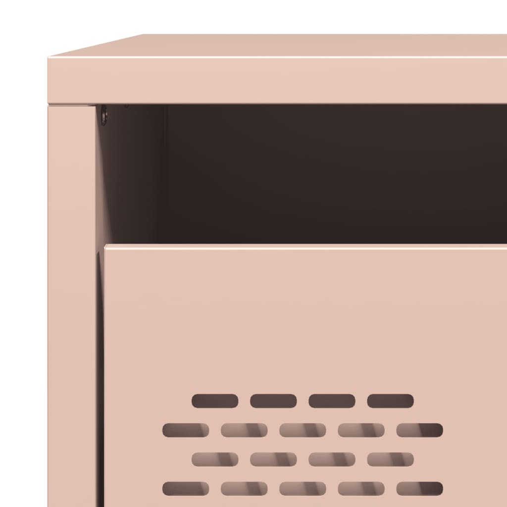 Bedside Cabinets 2 pcs Pink 35x39x43,5 cm Steel