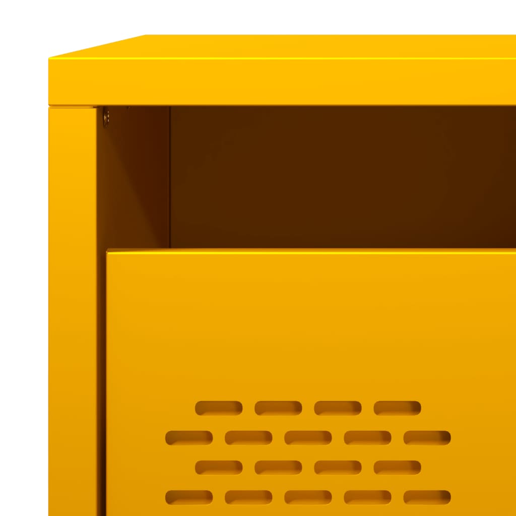 Bedside Cabinets 2 pcs Mustard Yellow 35x39x43,5 cm Steel