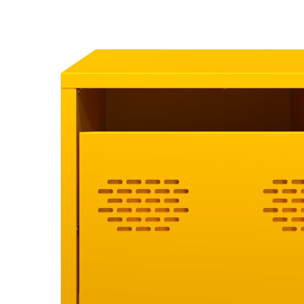 Coffee Table Mustard Yellow 101,5x50x43,5 cm Cold-rolled Steel