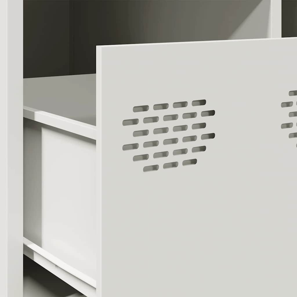 Coffee Table White 68,5x50x43,5 cm Cold-rolled Steel