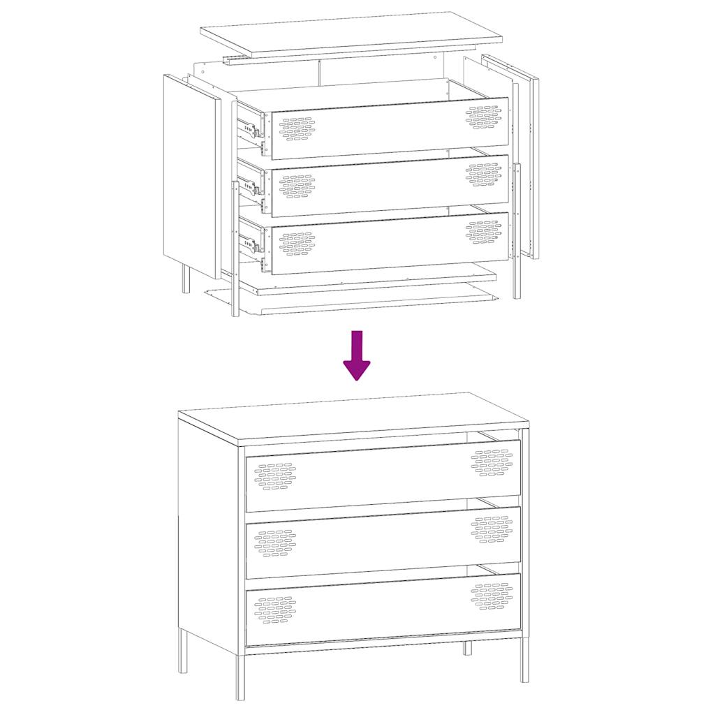 Sideboard White 68x39x58,5 cm Cold-rolled Steel