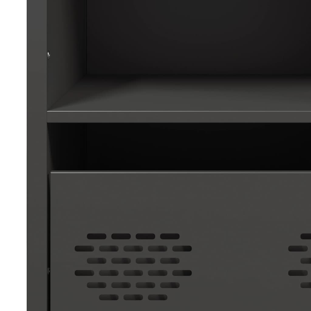 Highboard Black 68x39x103,5 cm Steel