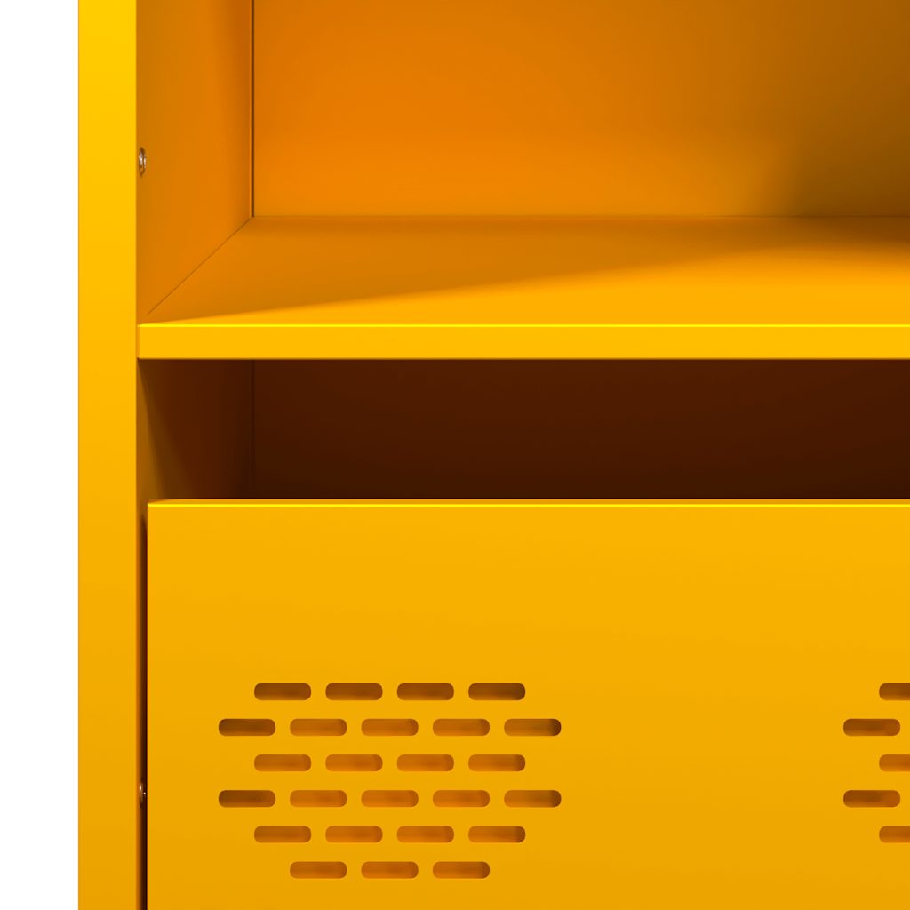 Highboard Mustard Yellow 68x39x103,5 cm Steel