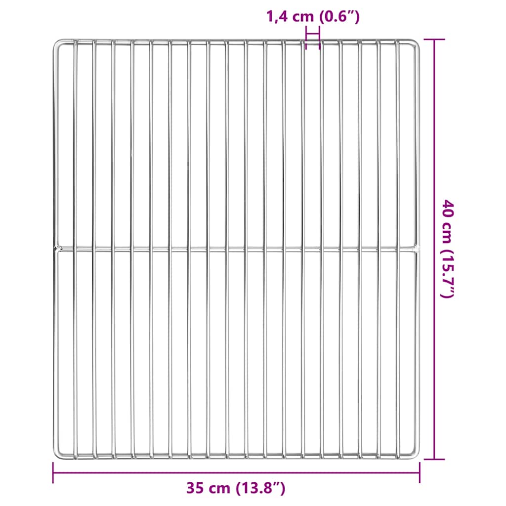 Grill Grate 40 x 35 cm Stainless Steel Silver