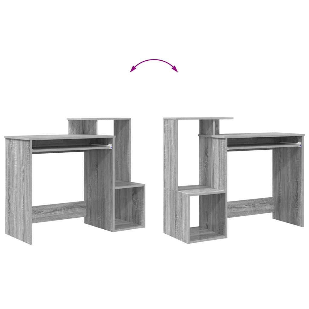 Desk with Drawer Grey Sonoma 106 x 41 x 88.5 cm Engineered Wood