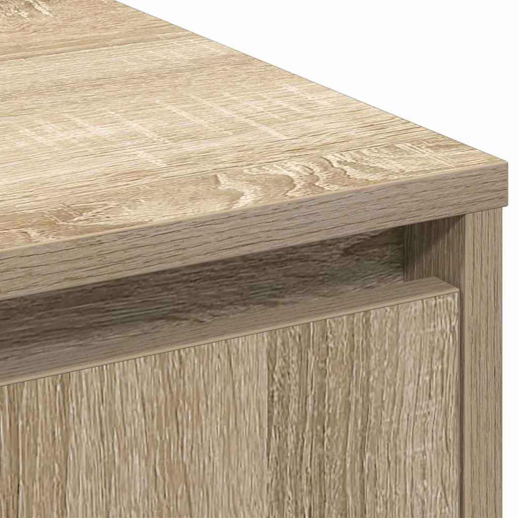 LED Sideboard Sonoma Oak 71 x 34.5 x 75 cm Engineered Wood