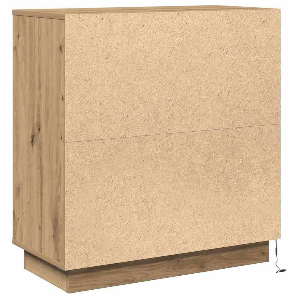LED Sideboard Artisan Oak 71 x 34.5 x 75 cm Engineered Wood