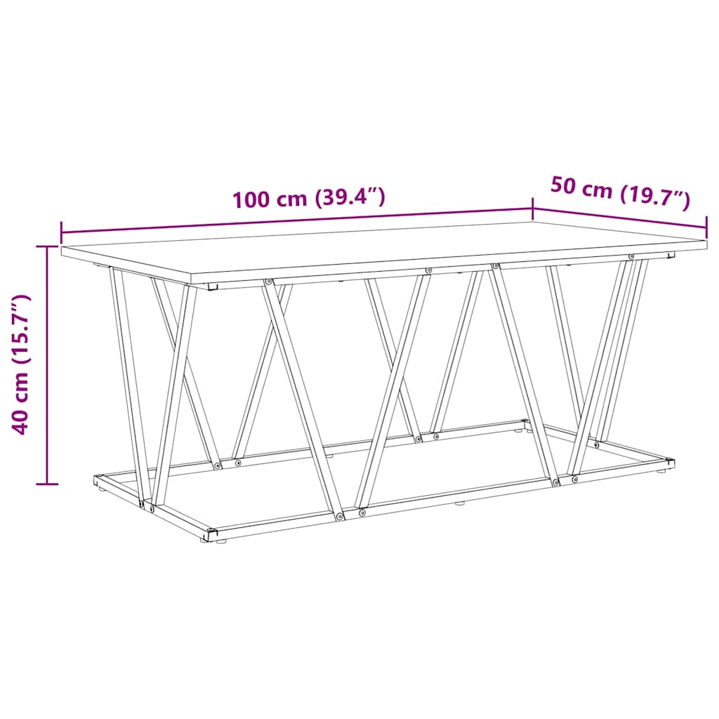 Coffee Table Artisan Oak 100 x 50 x 40 cm