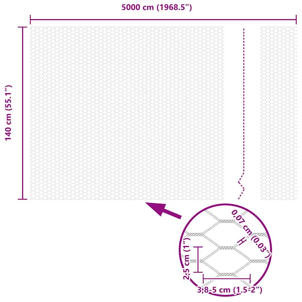 Welded Wire Fence with Spikes 50 x 1.4 m (W x H)