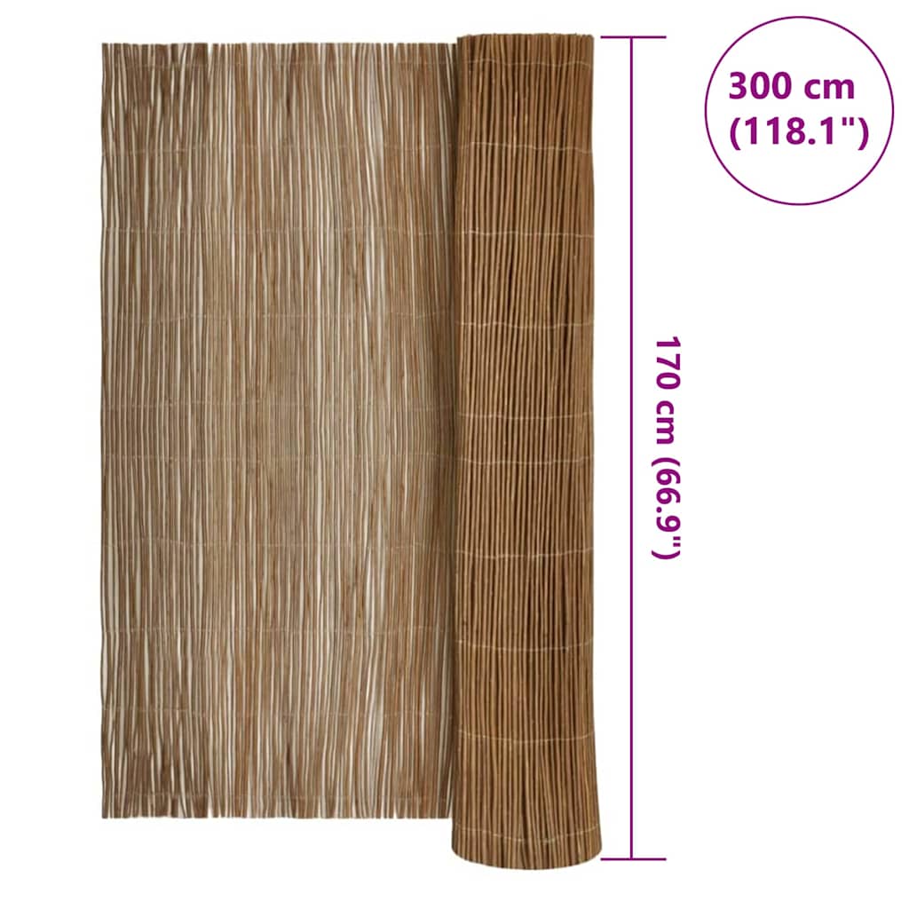 Willow Fence Natural 170 x 300 cm Willow