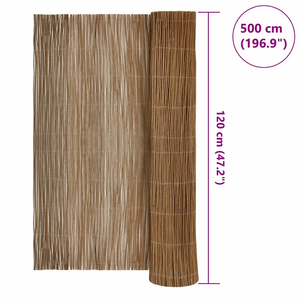 Willow Fence Natural 120 x 500 cm Willow