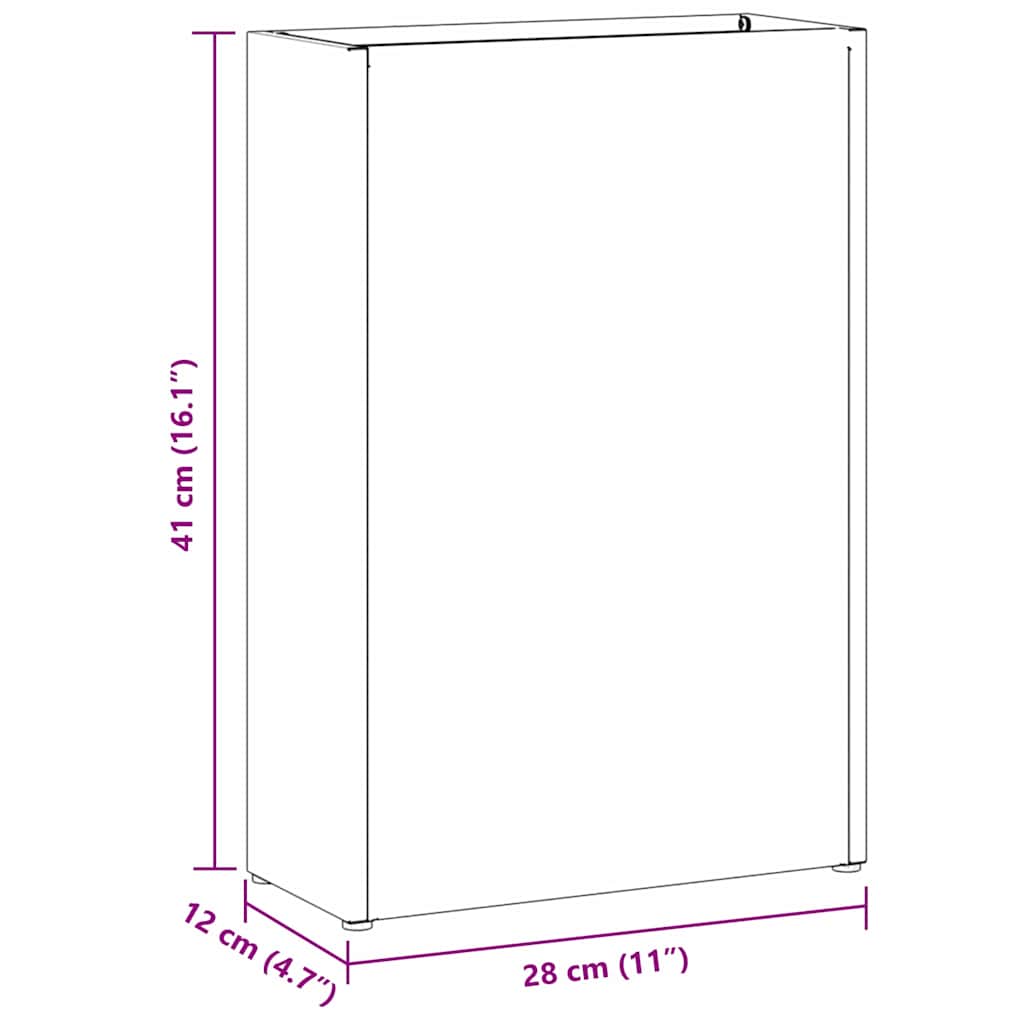 Umbrella Stand White 28 x 12 x 41 cm Steel