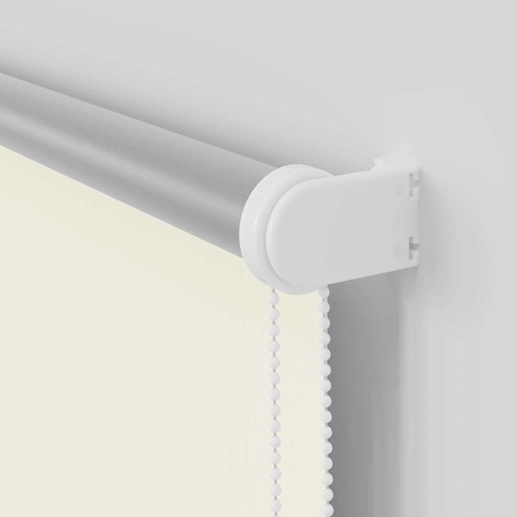 Roller Blind Blackout Off White 135x130 cm Fabric Width 131.6 cm Polyester