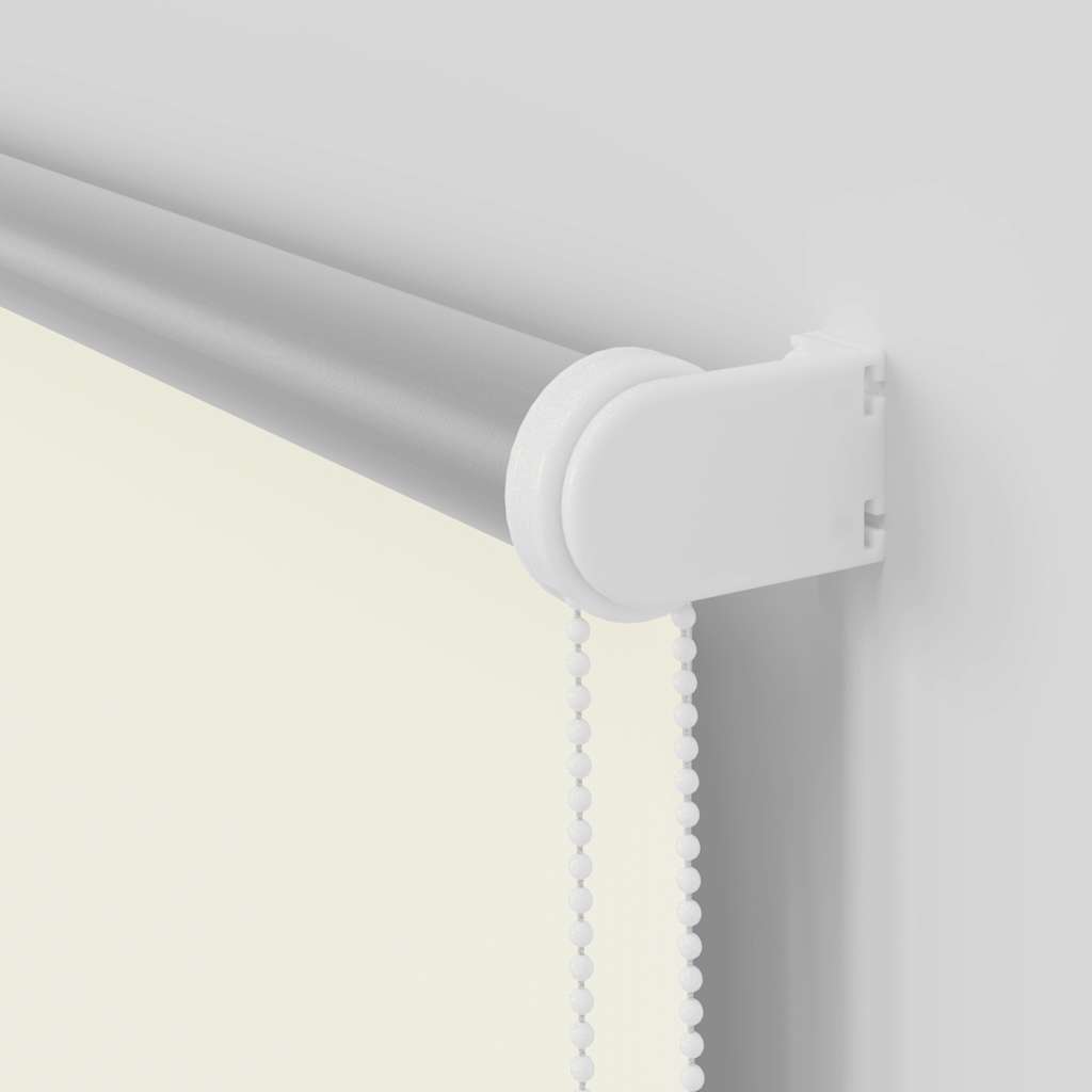 Roller Blind Blackout Off White 140x175 cm Fabric Width 136.6 cm Polyester