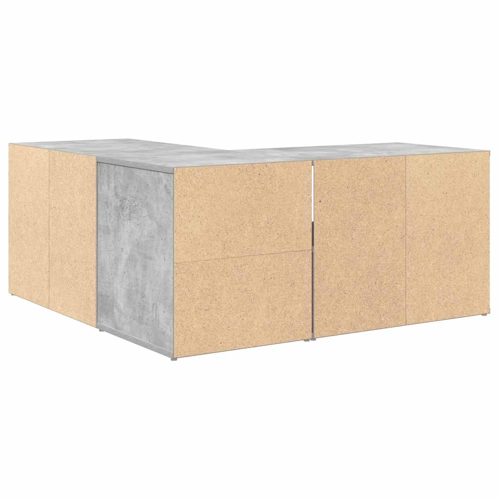 Corner Cabinet Concrete Grey 160x40x45 cm Engineered Wood