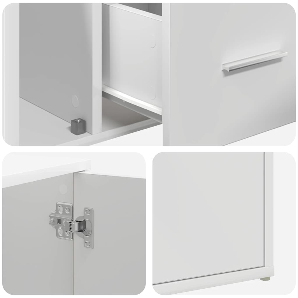 Corner Cabinet White 200x40x45 cm Engineered Wood