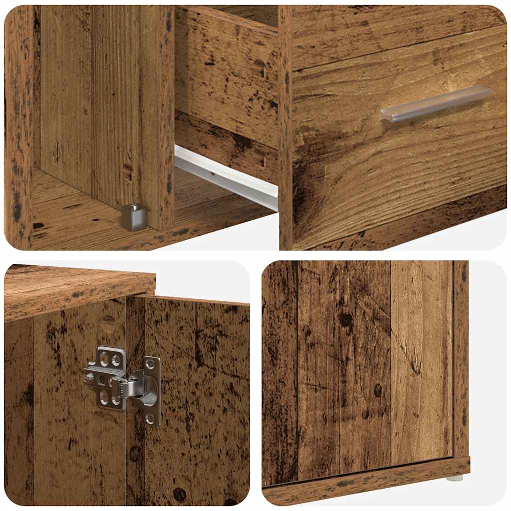 Corner Cabinet Old Wood 200x40x45 cm Engineered Wood
