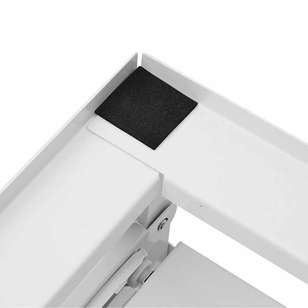 Double Washing Machine Pedestal with Pull-Out Shelves White
