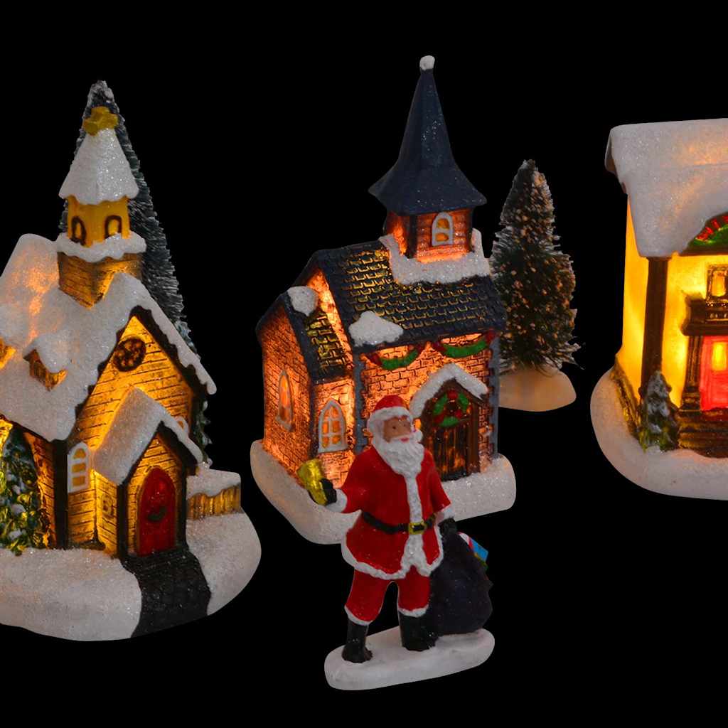 Christmas Tabletop Decor 24 pcs Resin, Plastic Multicolour