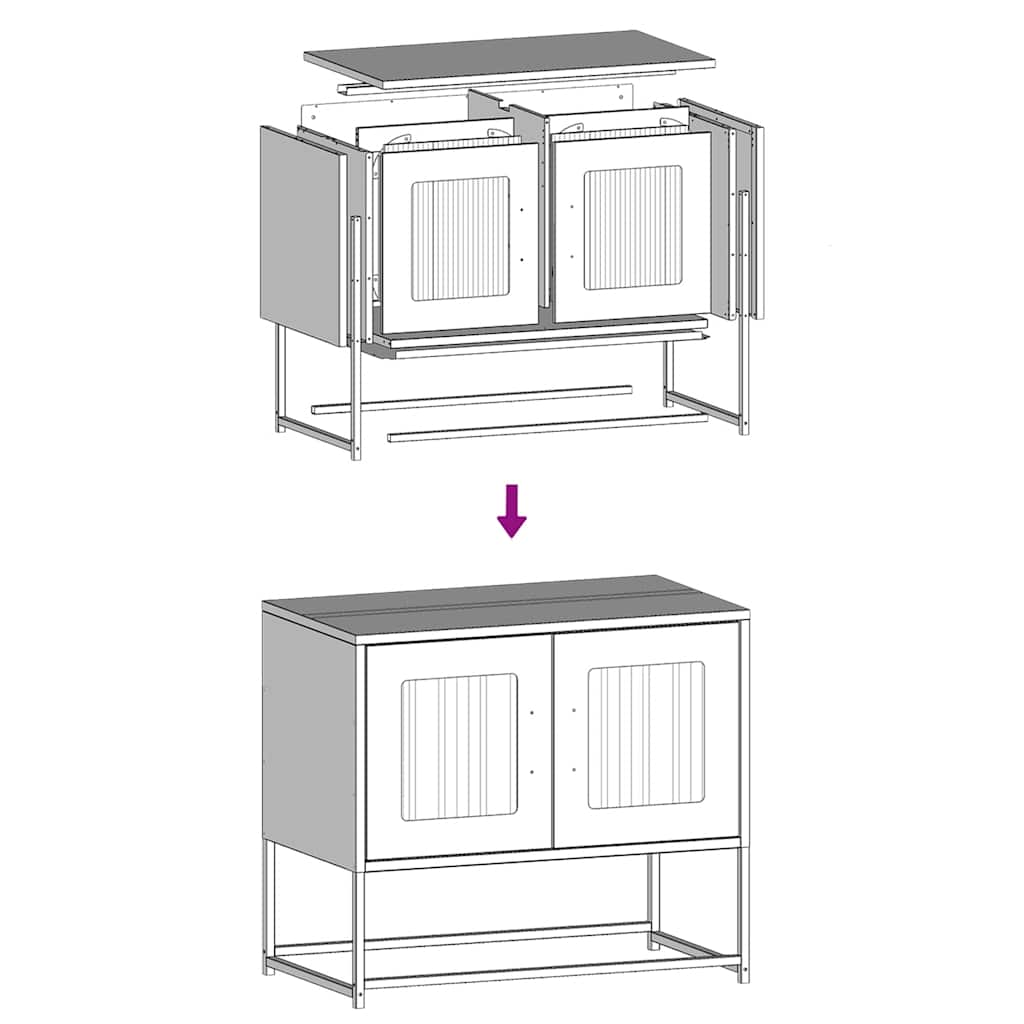 TV Cabinet White 68x39x60,5 cm Cold-rolled Steel