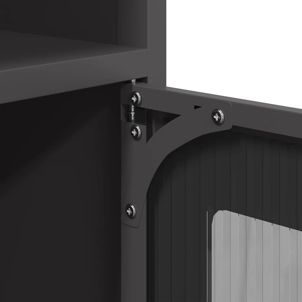 Sideboard Black 100,5x39x107 cm Cold-rolled Steel