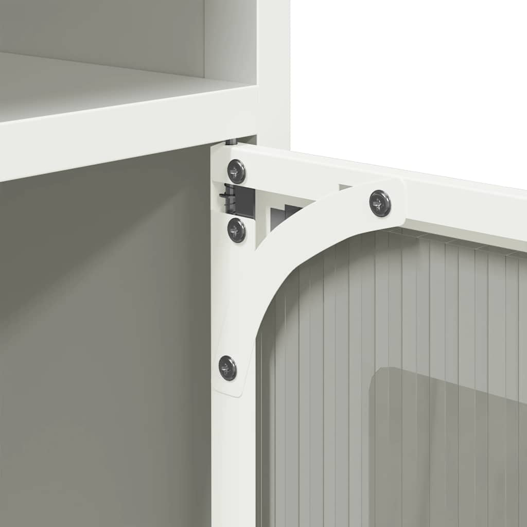 Sideboard White 100,5x39x107 cm Cold-rolled Steel